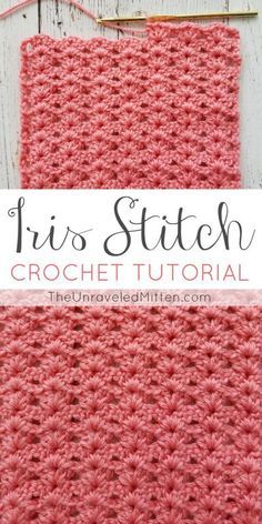 Iris Stitch Croche Tutorial | The Unraveled Mitten | Easy Shell Stitch | blanket | scarf | Beginner Iris Stitch Crochet, Crochet For Beginners Blanket, Shell Stitch, Haken Baby, Stitch Crochet, Crochet Stitches Tutorial, Crochet Instructions, Crochet Stitches Patterns, Tunisian Crochet