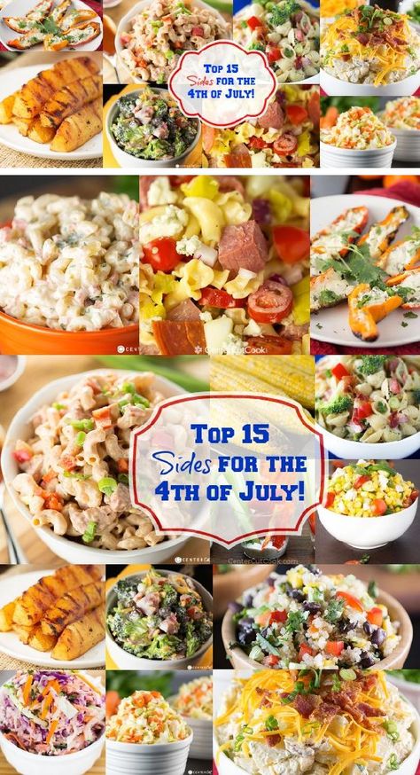 4th Of July Food Sides, 4th July Food, Memorial Day Foods, Bbq Side Dishes, 4th Of July Desserts, Fourth Of July Food, Picnic Food, 4th Of July Party, Holiday Cooking