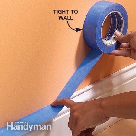 Using Masking Tape When Painting, press down and seal dragging puty night along tape Film Decor, Paint House, On Wallpaper, Interior Painting, Storing Paint, Interior Paint Colors, Bedroom Paint, Home Repairs, Painters Tape