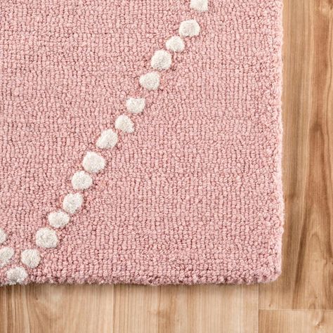 Girls Pink Bedroom, Pink Rugs, Paisley Rug, Diamond Trellis, Kids Area Rugs, Different Materials, Laundry Room Rugs, Solid Color Rug, Bedroom Rugs