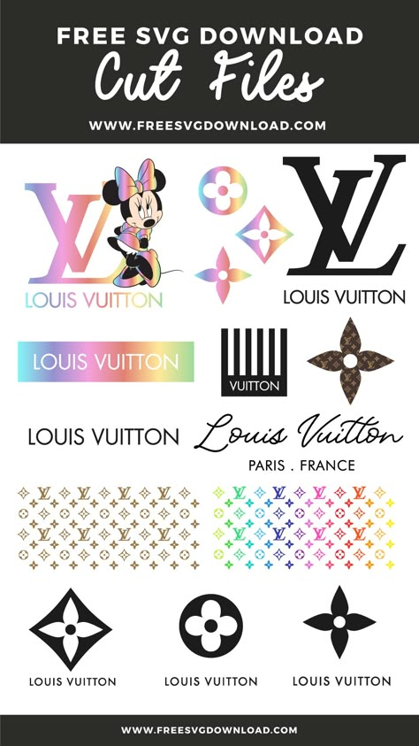 Chanel Logo Printable Free Svg, Lv Cricut Ideas, Brand Svg Free, Louis Vuitton Logo Png, Louis Vuitton Sublimation Designs, Lv Svg File Free, Free Cricut Downloads Svg Disney, Gucci Svg File Free, Louis Vuitton Pattern Svg