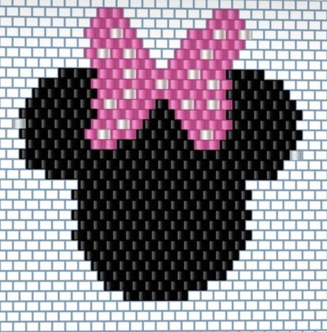 Minnie Mouse Brick Stitch Pattern, Diy Christmas Earrings, Rhinestone Designs Templates, Miyuki Beads Pattern, Beautiful Beaded Earring, Beaded Earrings Diy, Brick Stitch Pattern, Bead Weaving Patterns, Seed Bead Tutorial