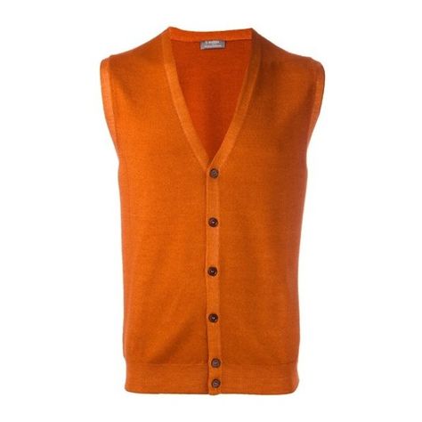 BARBA Button Down Knitted Waistcoat (1.373.710 IDR) ❤ liked on Polyvore featuring men's fashion, men's clothing, men's outerwear, men's vests, orange, mens button up sweater vest, mens button down sweater vest and mens orange vest Mens Button Up Sweater, Button Down Sweater Vest, Button Up Sweater Vest, Knitted Waistcoat, Men's Vests, Sweater Vest Mens, Button Down Sweater, Sweater Vests, Button Up Sweater