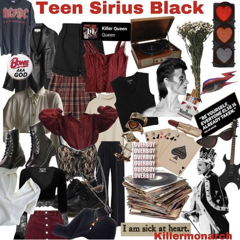 Sirius Black Outfit, Black Inspired Outfits, Sirius Black Aesthetic, Harry Potter Halloween, Killer Queen, Sirius Black, Inspired Outfits, Black Aesthetic, Aesthetic Outfits