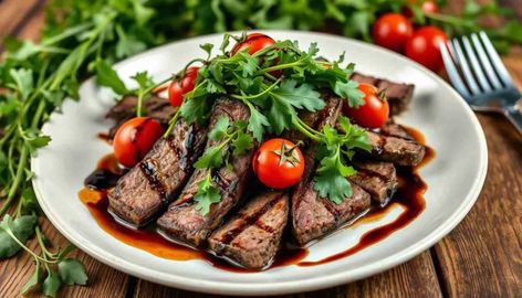 Outline for Tagliata di Manzo: Italian Grilled Steak Beef Appetizers, Italian Grill, Roasted Baby Potatoes, Steak Dishes, Olive Oil Garlic, Sliced Steak, Italian Beef, Grilled Beef, Braised Beef