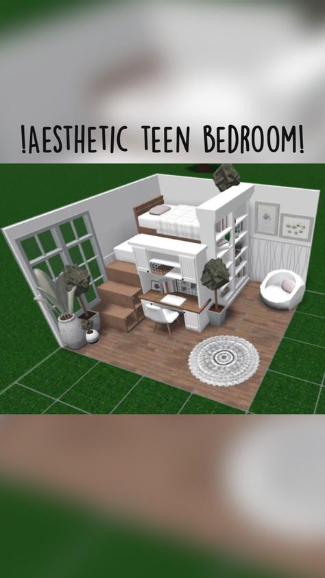 Preppy Bedroom Ideas Bloxburg, Things To Add Into Your Bloxburg House, Bloxburg Reading Area Ideas, What To Do With Spare Rooms In Bloxburg, How To Make A Loft In Bloxburg, Bloxburg Room Ideas Bunk Bed, Bloxburg Room 3x3, Boho Bloxburg House Layout, Blocks Burg Room Ideas