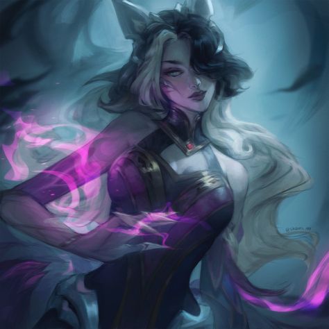 Coven Ahri Fanart, Ahri League Of Legends Wallpapers, League Of Legends Women, Ahri Fanart, Ahri Kda, Zed League Of Legends, Ahri Lol, League Of Legends Poster, League Memes