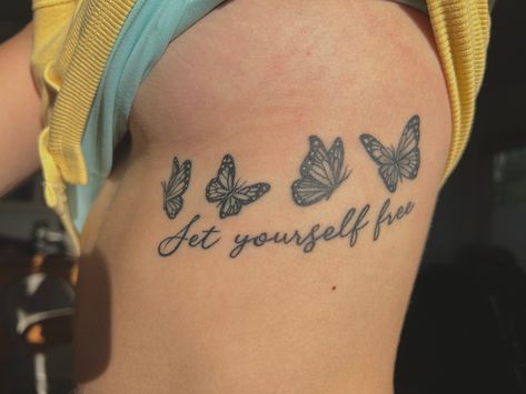 Set yourself free 🤍✨ Set Yourself Free Tattoo Butterfly, Set Yourself Free Tattoo, Set Yourself Free, Tattoo Butterfly, Free Tattoo, Set You Free, Butterfly Tattoo, Sleeve Tattoos, Tattoo Quotes