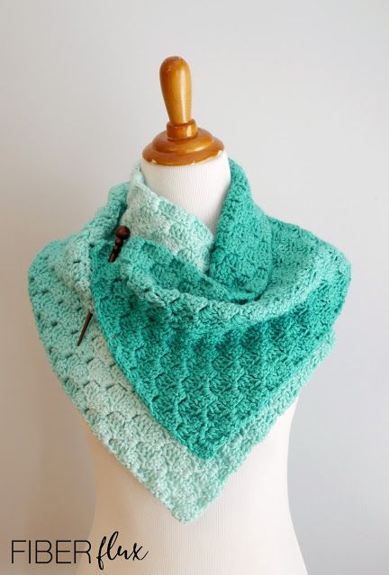 Fiber Flux: Corner To Corner Crochet, 10 Free Patterns! C2c Rectangle, Crochet Shawlette, Shawlette Pattern, Crochet Prayer Shawls, Corner Crochet, Corner To Corner Crochet, Ombre Yarn, Charity Project, Prayer Shawl