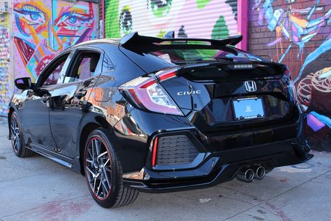 Brand new custom 2017 Honda Civic Hatchback at Paragon Honda. Black Honda Civic Hatchback, Civic Hatchback Modified, Honda Civic Hatchback Modified, Hatchback Modified, Honda Civic Sport Hatchback, Civic Sport Hatchback, 2017 Honda Civic Hatchback, Black Honda Civic, Honda Hatchback