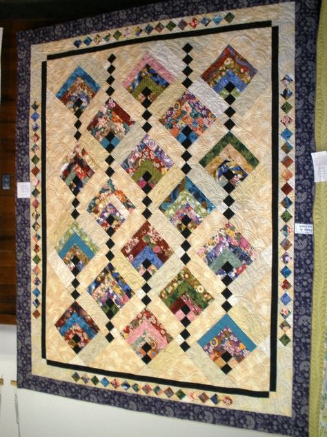 The Hanging Garden | Rita Williams | Flickr Chandelier Quilts, Quilts Simple, Chandelier Quilt, Jordan Fabrics, Asian Quilts, Quilts Patchwork, Hanging Gardens, Postage Stamp Quilt, Basic Quilt