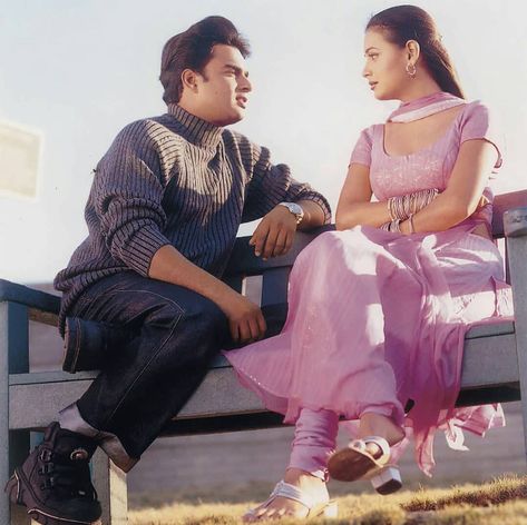 Guess the movie? @actormaddy @diamirzaofficial  #glamsham #rmadhavan #diamirza #guessthefilm #guessthemovie #guessinggame Rehna Hai Tere Dil Mein, R Madhavan, Dia Mirza, Film