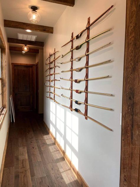 Archery Bow Holder, Music Room Storage, Bow Rack, Bow Storage, Bow Display, Violin Bow, Archery Bow, Traditional Archery, My Best Friend's Birthday