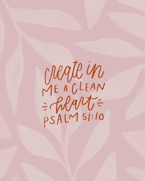 Create in me a clean heart, O God, and renew a right spirit within me. Cast me not away from your presence, and take not your Holy Spirit from me. Restore to me the joy of your salvation, and uphold me with a willing spirit. ‭‭Psalm‬ ‭51‬:‭10‬-‭12‬ ‭ my continual prayer—a plea to be made new and clean every second of the day 🌿 Create In Me A Clean Heart Psalm 51, Create In Me A Clean Heart, Psalm 51:10, Psalm 51 12, Widgets Pink, Fall Widgets, Phone Paper, Homescreen Widgets, Bible Wallpaper