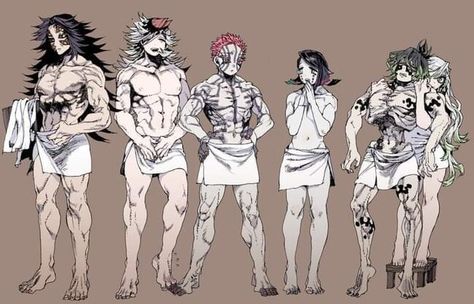 Gyutaro X Douma, Akaza X Douma X Kokushibo, Upper Moon, Anime Guys Shirtless, Demon Art, Dragon Slayer, Dessin Adorable, Anime Boyfriend, Anime Character Drawing