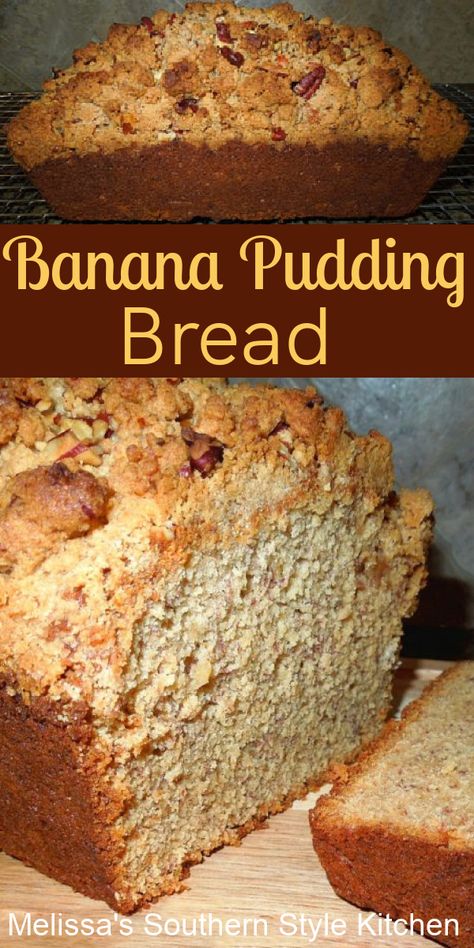 Banana Bread Recipe With Pudding, Banana Pudding Bread, Pudding Bread, Banana Bread Pudding, Best Homemade Bread Recipe, Recipes Using Bananas, Banana Bread Loaf, Vanilla Wafer, Homemade Bread Recipes Easy