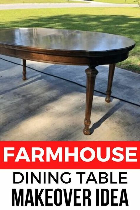 Antique Dining Chairs Makeover, Farmhouse Dining Table Makeover, Farmhouse Upcycle, Diy Farmhouse Dining Table, Table And Chairs Makeover, Oval Dining Room Table, Dining Room Table Makeover, Dining Chair Makeover, Diy Dining Room Table