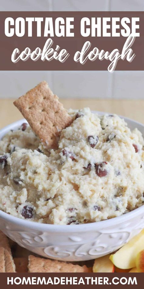 Try the viral cottage cheese cookie dough! A creamy twist on classic cookie dough, packed with protein and gluten free. Protein Cookie Dough Dip, Weight Watchers Cookie Dough, Viral Cottage Cheese Cookie Dough, Cookie Dough With Cottage Cheese, Cottage Cheese Cookie Dough Recipe, Cookie Dough Cottage Cheese, Cookie Dough Bread, Cottage Cheese Cookie Dough, Dessert Dip Recipes