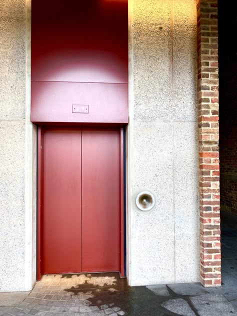 Red Elevator, Lift Lobby, Lift Lobby Design, Elevator Lobby Design, Staircase Design Modern, Elevator Lobby, Entrance Lobby, Elevator Design, Lobby Interior Design