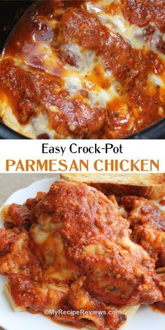 Crockpot Chicken Parmesan, Chicken Crockpot Recipes Easy, Easy Crockpot Dinners, Recipes Beef, Parmesan Chicken, Crockpot Dishes, Chicken Slow Cooker Recipes, Recipes Crockpot, Crockpot Recipes Slow Cooker