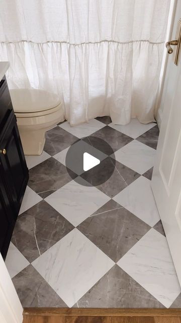 Rachel Paxton on Instagram: "The best $65 I’ve spent in a long time! 😅 Love this easy floor makeover… can you believe it’s peel and stick tiles from Amazon?!?! Comment “floors” and I’ll DM you the exact tiles I used! #maisondepax #bathroomdesign #bathroominspiration #bathroommakeover #flooring #diyprojects" Peel And Stick Floor Tiles, Custom Laundry Room, Peel And Stick Tiles, Floor Makeover, Stick Tiles, Peel And Stick Floor, Peel And Stick Tile, Stick On Tiles, Bathroom Makeover