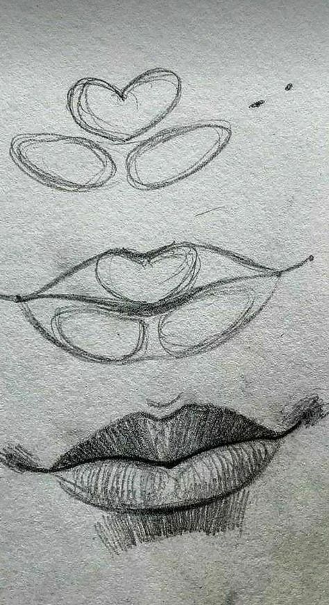 Lip Tutorial Drawing, Steps To Draw, Lip Drawing, Lip Tutorial, Lips Drawing, Face Sketch, Easy Doodles Drawings, Easy Drawings Sketches, Art Drawings Sketches Creative