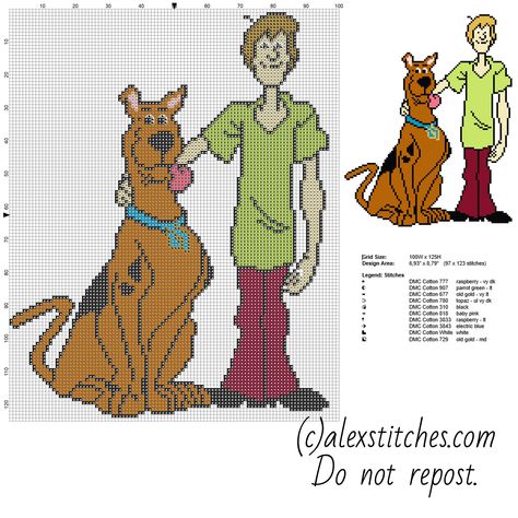 Scooby Doo and Shaggy characters from cartoon Scooby Doo free cross stitch pattern Diy Scooby, Cartoon Scooby Doo, Scooby Doo And Shaggy, Knitting Graphs, Free Cross Stitch Pattern, Free Cross Stitch Patterns, Disney Cross Stitch Patterns, Stitch Cartoon, Disney Cross Stitch