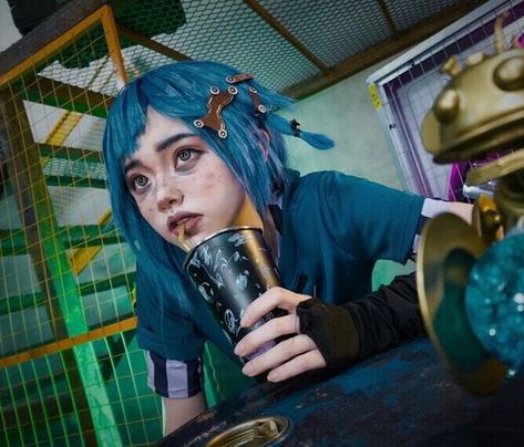 Powder Cosplay, Arcane Cosplay, Jinx Cosplay, Get Jinx, Mcr Memes, Jinx League Of Legends, Princess Of Power, Black Veil, Anime One