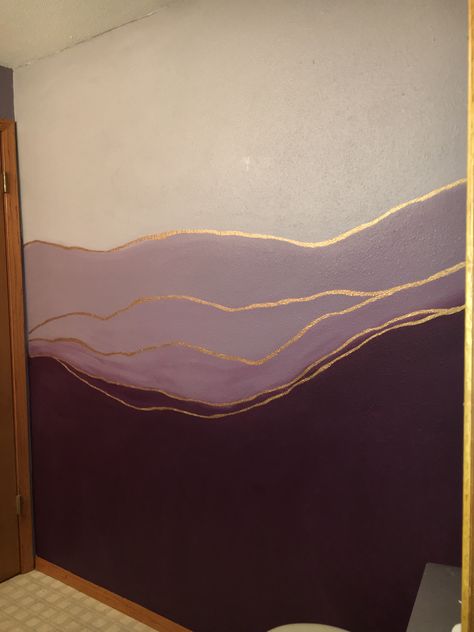 Ace Hardware Paint, Ombre Painted Walls, Painting Ombre, Purple Wall Paint, Ombre Paint, Creative Wall Painting, Ombre Purple, Ombre Wall, Diy Wall Painting