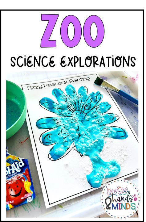 Zoo Science Explorations for Preschool | Busy Hands and Minds Zoo Science Experiments, Zoo Science Activities Preschool, Zoo Animal Activities For Toddlers, Zoo Theme Preschool Activities, Preschool Zoo Activities, Zoo Preschool Activities, Zoo Theme Preschool, Zoo Crafts Preschool, Animal Science Experiments