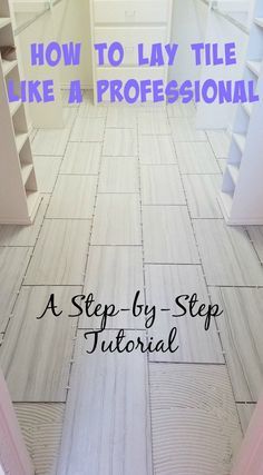 Tile Floor Diy, How To Lay Tile, Home Remodeling Diy, Diy Tile, Diy And Home Improvement, Up House, Diy Flooring, Diy Home Repair, Diy Remodel