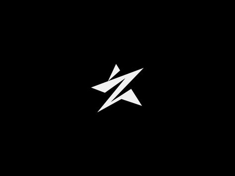 Great work from a designer in the Dribbble community; your best resource to discover and connect with designers worldwide. S Star Logo, Z Logo Design, Logo Sketch Design, Star Logos, Minimalist Logo Branding, Watermark Ideas, Stars Logo, Lightning Logo, Logo Star