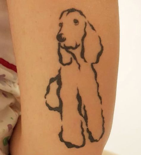 32 Best Cocker Spaniel Tattoo Designs – Page 6 – The Paws Cocker Spaniel Tattoo, Spaniel Tattoo, Spaniel Silhouette, Chocolate Cocker Spaniel, Ear Outline, Golden Cocker, Golden Cocker Spaniel, Animal Magazines, Labrador Mix