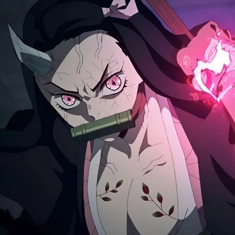 Nezuko Full Form, Nezuko Full Demon Form, Kny Screencaps, Nezuko Pfp, Kny Scenes, Demonslayer Nezuko, Shadow Riders, Nezuko Icon, Demon Form