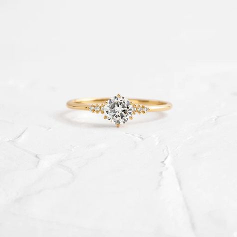 Designer Diamond Engagement Ring Collection | Melanie Casey Fine Jewelry – translation missing: en.general.meta.page Simple Low Profile Engagement Rings, Handcrafted Engagement Ring, Melanie Casey, Cute Engagement Rings, Basket Setting, Simple Engagement Rings, Wedding Engagement Rings, Twisted Band, Getting Hitched