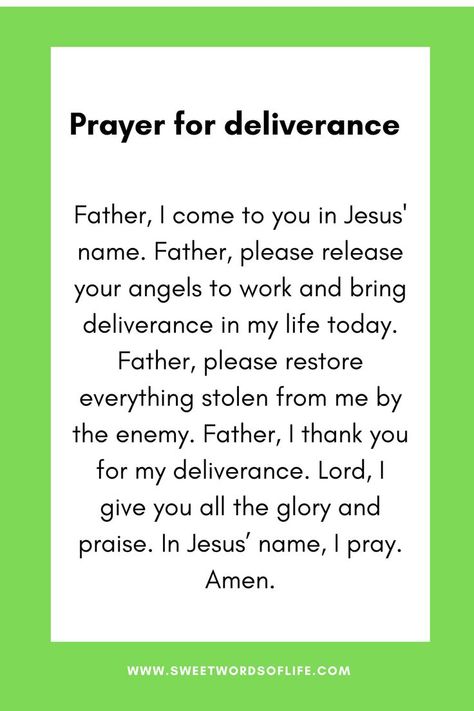 Prayer For Deliverance, Words Of Life, Prayer Strategies, Prayers Of Encouragement, Prayer For Guidance, Deliverance Prayers, Spiritual Warfare Prayers, Personal Prayer, Everyday Prayers