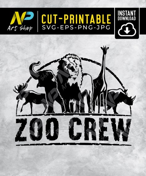 Scan N Cut Projects, Zoo Crew, Teacher Shirt Svg, Svg Clip Art, Zoo Keeper, School Field Trip, Tshirt Design Inspiration, Download Printables, Travel Shirts