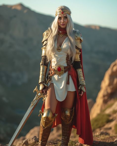 🌟 Cinn-Ra is here to save the day, lovelies! 🌟 Bringing a little slice of Etheria to Instagram with my She-Ra inspired cosplay. Feeling all sorts of powerful with this sword in hand and golden armor shining bright! ⚔️✨ There's something about embodying a warrior princess that just makes you want to take on the world, don’t you think? Channeling my inner protector of the universe, ready to battle through whatever the day throws at me—whether it's conquering monsters or just owning the day in... Fantasy Poses, Golden Armor, Warrior Art, She Ra Princess, She Ra Princess Of Power, Princess Of Power, Warrior Princess, She Ra, Save The Day