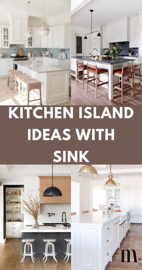 Integrate a hob into your kitchen island ideas with sink for a modern, functional kitchen. Perfect for home decor and interior design. Save this to your Kitchen Renovation board and visit the article for more inspiration. Kitchen Island Ideas With Sink, Farmhouse Sink Island, Innovative Kitchen Island, Modern Kitchen Island Ideas, Small Kitchen Island Ideas, Contemporary Sink, Small Kitchen Sink, Kitchen Layouts With Island, Kitchen Island With Sink