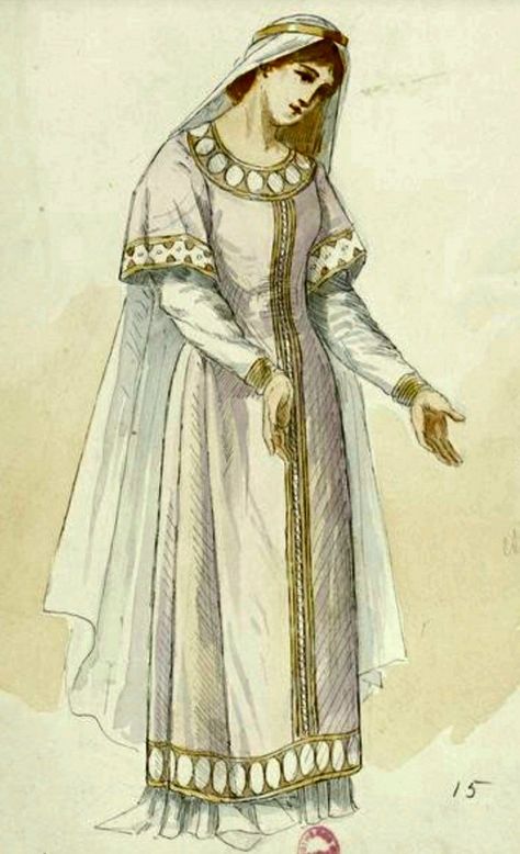 Medieval Princess Dresses, Byzantine Empire Clothing, Visigoth Clothing, 1300s Aesthetic, 1200s Fashion, Medieval Clothing Royal, 1300 Fashion, 1300s Fashion, Gravitational Force