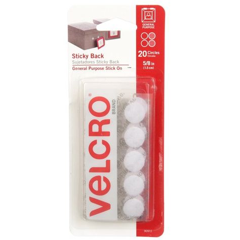 VELCRO Brand Dots with Adhesive | Sticky Back Round Hook and Loop Closures for Organizing, Arts and Crafts, School Projects, 5/8in Circles White 20 ct - Walmart.com Homework Folder, School Supplies For Teachers, Whiteboard Eraser, Back Round, Blister Pack, Wall Board, Velcro Dots, Erasers, Rubber Bands