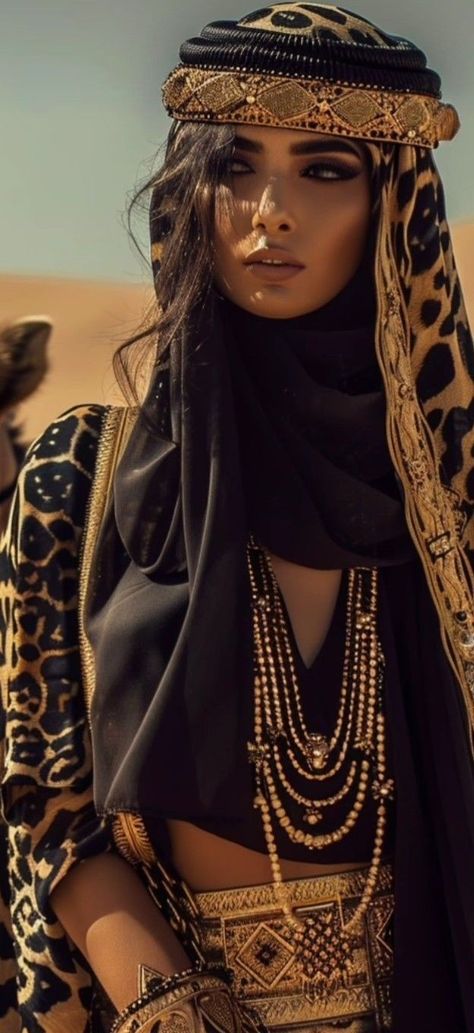 Egyptian Themed Photoshoot, Arab Women Outfits, Arabic Women Aesthetic, Arabic Theme Party Outfit, Arabian Women Art, Arab Outfit Ideas, Arabic Photoshoot, Arabic Outfits For Women, Arab Woman Aesthetic