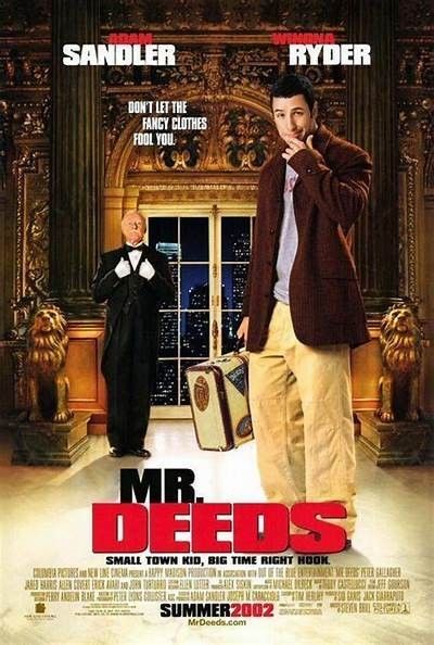 Mr Deeds (2002) Mr Deeds, Adam Sandler Movies, New Cinema, Tv Series Online, Original Movie Posters, Winona Ryder, Adam Sandler, Watch Tv Shows, Hd Movies