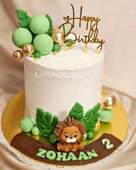 Celebrating Zohaan's 2nd birthday in the wildest way! 🎉🦁 the jungle theme brought the Lion King to life, and little king had a roaring good time! Here’s to more adventures in the jungle! 🌿🎂 #FAYBAKESCO ##faybakescobyfaiza #malakwal #cakes #homebaking #jungletheme #lioncake #Pinterest Cake Lion, Jungle Theme Cake, Jungle Theme Cakes, Cake For Husband, Lion Birthday, More Adventures, Jungle Theme, In The Jungle, Home Baking