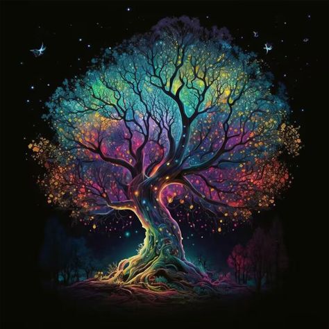 PRICES MAY VARY. 1.【Tree of Life Diamond Painting】Our Tree of Life diamond art kits is The most popular DIY decoration,colorful and three-dimensional, easier than cross stitch, more beautiful, and keep longer, The finished product is very shiny and beautiful, It is suitable for home decoration.Diamond painting can be decorated in the living room, bedroom, study, office and other occasions, giving people a sense of pleasure. 2.【More diamond】We offer 30% more diamonds than necessary, ensuring you Magical Tree Painting, Aurora Borealis Tattoo, Oak Tree Art, Glowing Forest, Glowing Tree, Magical Trees, Boom Kunst, Enchanted Tree, Tree Of Life Painting