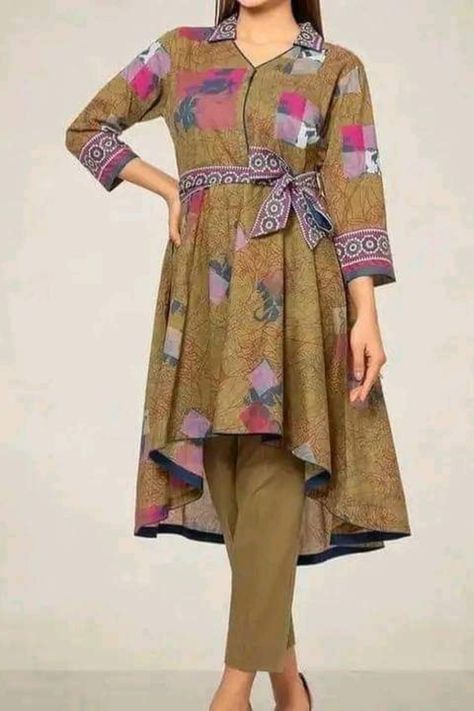 Beautiful short frock Pakistani Dresses Casual Summer, Simple Pakistani Dresses Casual, Summer Frock Designs, Frock Designs For Women, Dress Design Pakistani, Lawn Dress Design, Short Frocks, Simple Frock Design, Simple Frocks