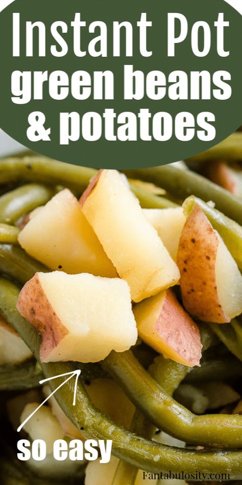 Instant Pot Green Beans, Pressure Cooker Beans, Instant Pot Veggies, Ham And Green Beans, Fresh Green Bean Recipes, Cooking Fresh Green Beans, Beans And Potatoes, Chicken Ham, Electric Pressure Cooker Recipes