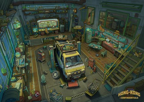 ArtStation - Hong Kong Confidentials: Garage, Andriy Yakovyna