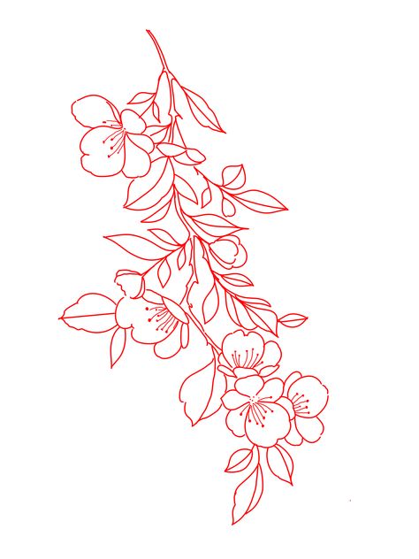 Red Flowers Tattoo Arm, Red Floral Tattoo, Red Flower Tattoo, Abstract Flower Tattoos, Red Flower Tattoos, Flower Tattoo Stencils, Around Arm Tattoo, Botanical Inspiration, Flores Tattoo