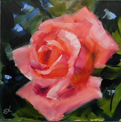 DPW Search - Affordable Original Fine Art and Artist Websites Rose Bouquet Painting, Easy Flower Painting, Oil Painting Tutorial, Summer Rose, Floral Oil Paintings, Oil Painting Flowers, Rose Art, Flower Art Painting, Rose Painting